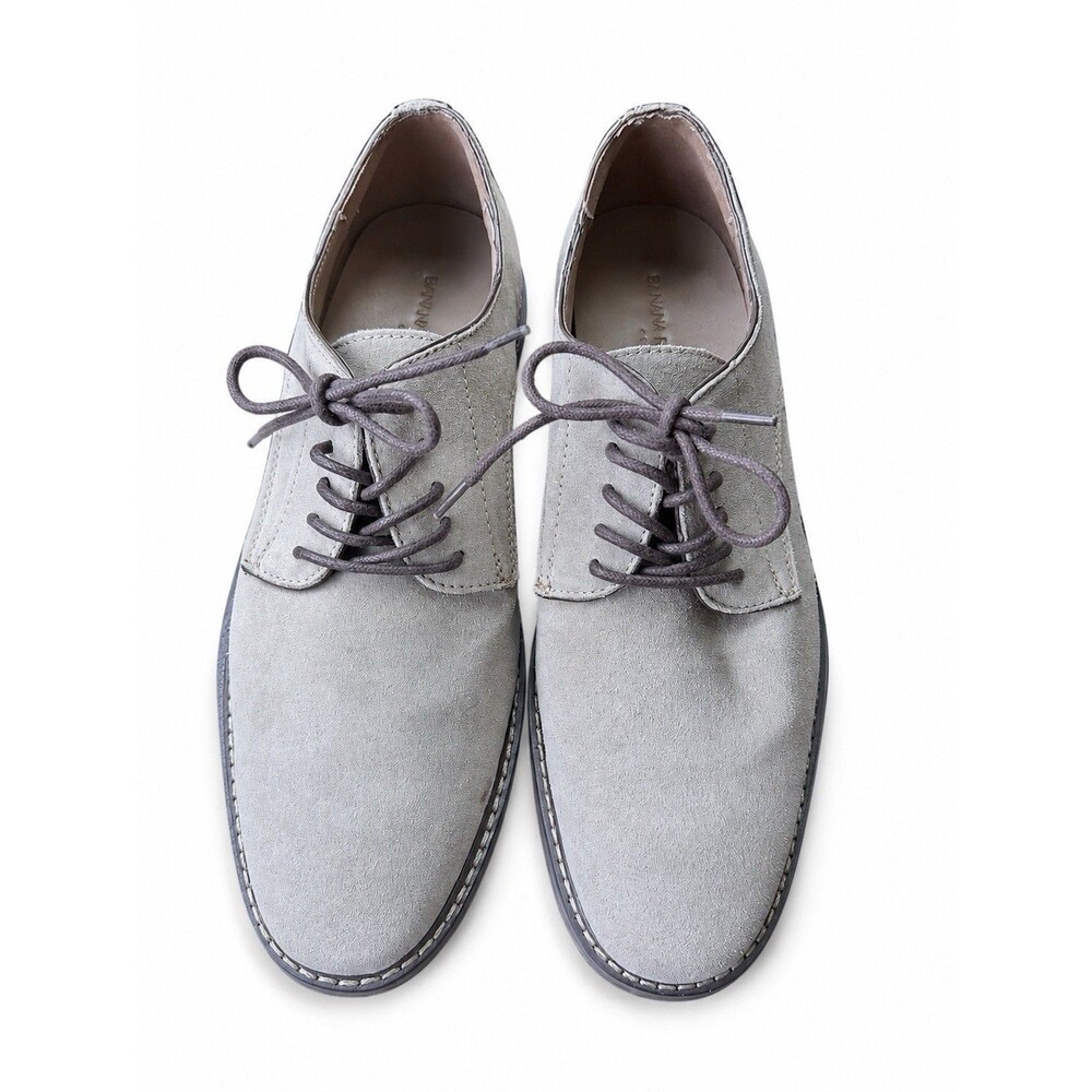 Banana Republic Gray Suede Leather Oxford Derby Dress Shoes Men's 12